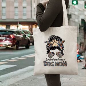 ZHANTUONE Kinda Busy Being a Dog Mom Canvas Tote Bag，Best Dog Mom Ever，Gifts for Dog Lovers for Women，Dog Mom Gifts for Women，Gift for Dog Mom，Funny Dog Mom Canvas Tote Bag，Dog Lover Gifts