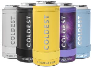 coldest 4 in 1 bottle cooler can 24 oz tumbler in 1 - bottle cooler beer, soda, energy drink, water | vacuum insulated stainless steel cooler for 20 oz, 24 oz, 25 oz