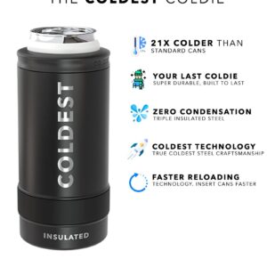 Coldest 4 in 1 Bottle Cooler Can 24 oz Tumbler in 1 - Bottle Cooler Beer, Soda, Energy Drink, Water | Vacuum Insulated Stainless Steel Cooler for 20 oz, 24 oz, 25 oz