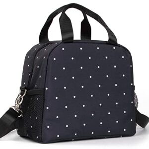 hanzapor carry on garment bag for women with detachable strap (polka dots)