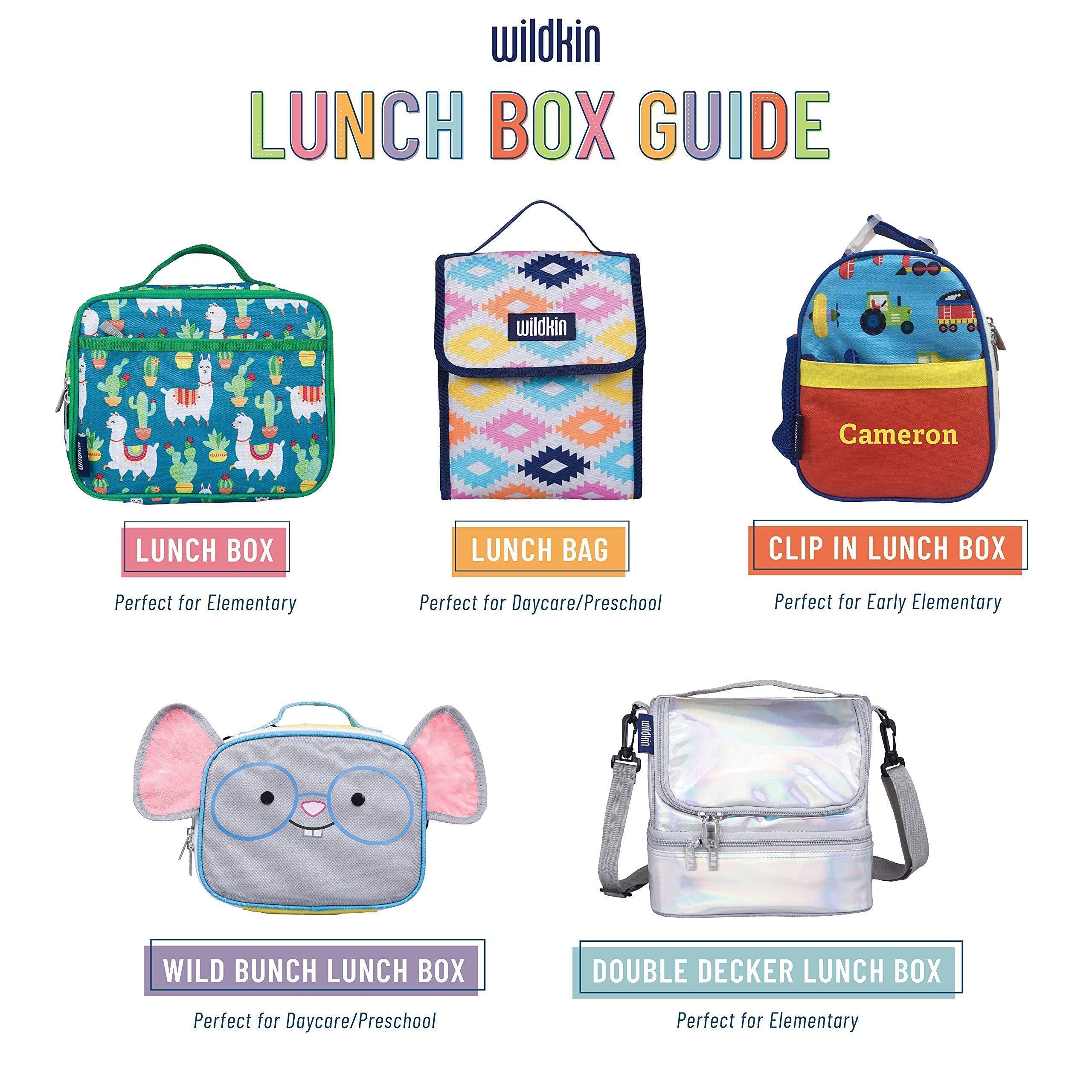Wildkin Kids Lunch Bag with Cotton Nap Mat Cover (Trains, Planes & Trucks)