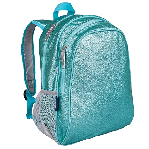 Wildkin 15 Inch Kids Backpack Bundle with Lunch Bag (Blue Glitter)