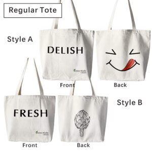 Organic Cotton Grocery Bag Value Bundle: Durable Washable Canvas Totes, Mesh Bags w/tare weight labels- 6pcs