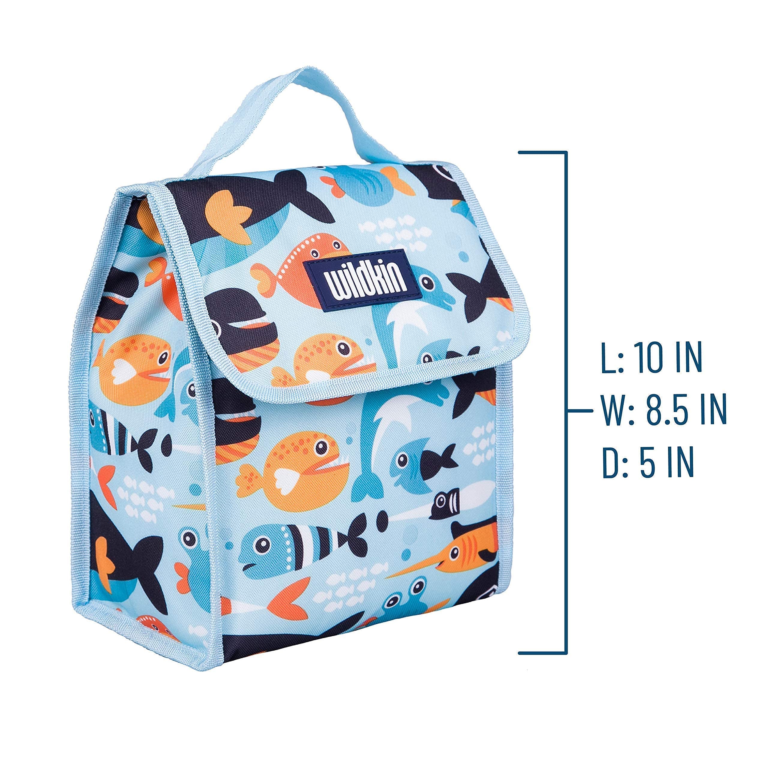 Wildkin 15 Inch Kids Backpack Bundle with Lunch Bag (Big Fish)