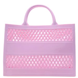 beach bag, jelly beach bag plastic basket purse, flower tote bag aesthetic, gift bag for kids,girls, women small
