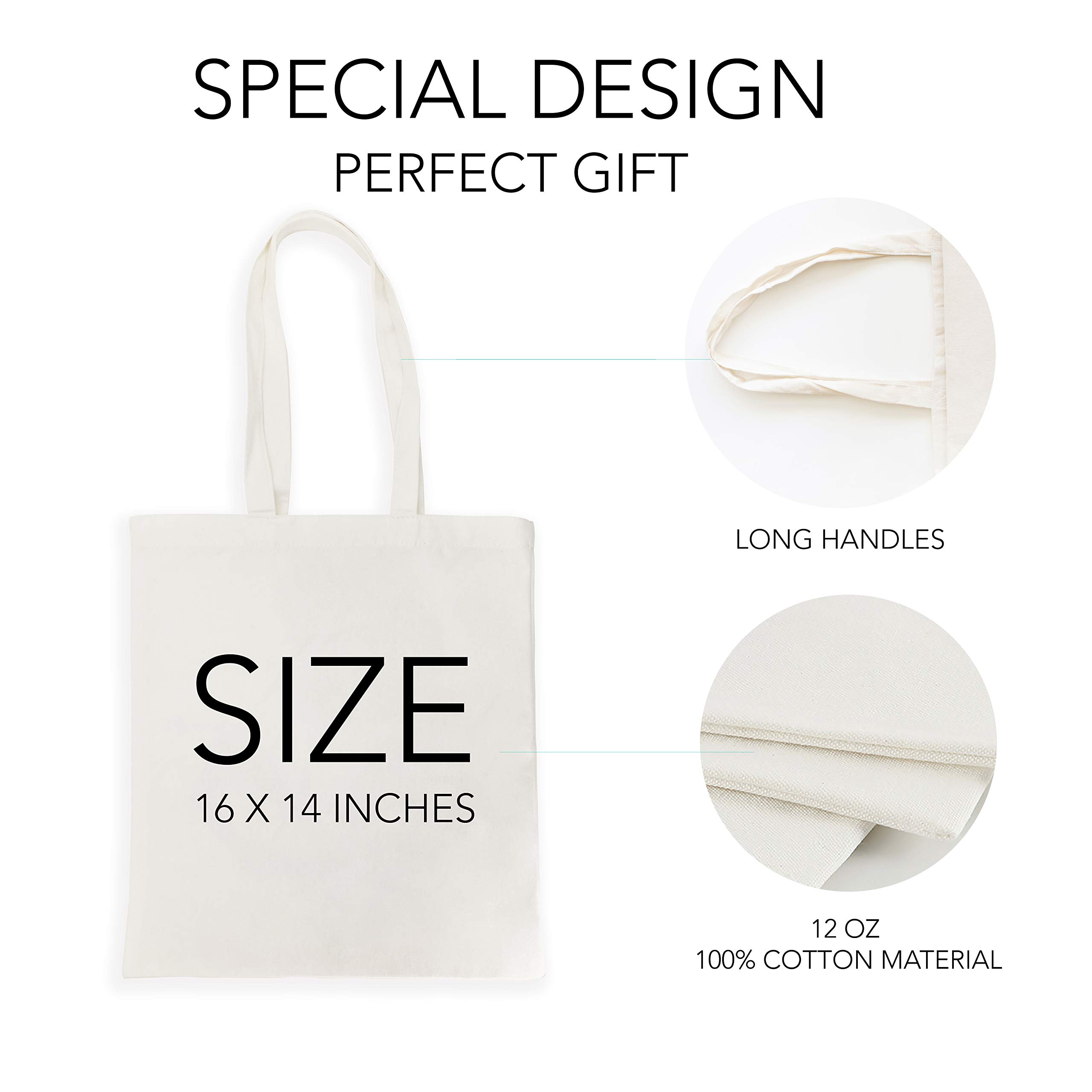 Best Grandma Gifts from Grandson and Granddaughter Funny Side by Side Grandkids Grandma Natural Cotton Reusable Tote Bag Shopping Bag Shoulder Bag Gifts for Birthday/Thanksgiving/Christmas