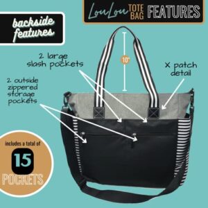 Brooke & Jess Designs Teach Love Inspire Gray Teacher Laptop Tote Bag for Work, Travel - Best Teacher Appreciation Day Gift, Birthday