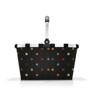 reisenthel carrybag dots - sturdy shopping basket with plenty of storage space and practical inner pocket - elegant and water-repellent design