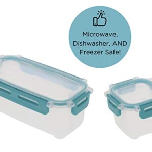 Rubbermaid Lunch Blox Snack Kit - Lunch Box Food Containers - Comes with 1 Ice Pack, 2 Small, and 1 Long Container - Great for Kids Snacks, School Lunches, and Adult Meal Prep - Blue