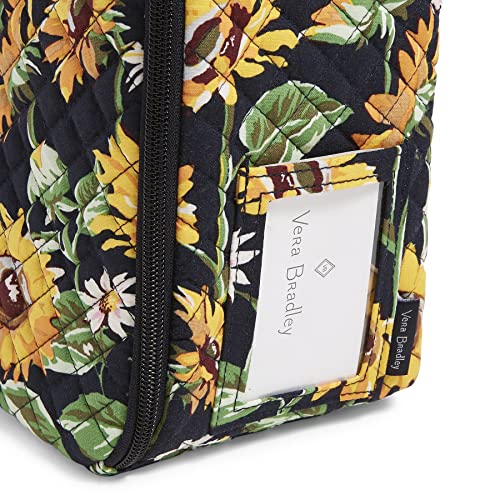 Vera Bradley Women's Cotton Deluxe Lunch Bunch Lunch Bag, Sunflowers - Recycled Cotton, One Size