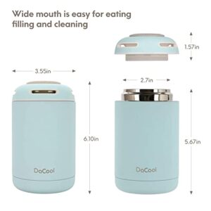 DaCool Insulated Food Jar Food Thermos for Hot Food 16 oz Vacuum Stainless Steel Hot Food School Lunch Container for Kids Adult Keep Food Hot Warm Container for Picnic Office Outdoors,BPA Free,Blue