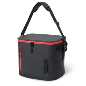 eluteng insulated cooler bag 30l leakproof large lunch box portable collapsible waterproof thermal food delivery bag with opener and padded shoulder strap for picnic, camping, grocery shopping, travel