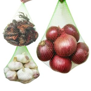staywild 100 pcs onion potato garlic storage bag-20 inch seafood boil bags | fruit vegetables reusable mesh produce storage bags | mesh cooking boil bags for crab clam shellfish crawfish