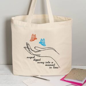 TOBGB Album Tote Bag Singer Fans Music Lover Gift Song Lyrics Gift Album Inspired Gift (august slipped tote)