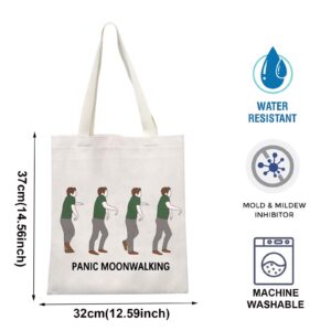 TOBGB New Girl TV Show Inspired Gift Nick Miller Novelty Makeup Bag New Girl TV Show Fans Gift New Girl Merchandise Panic Moonwalk Tote Bag (Panic Moonwalk tote)