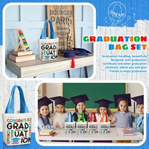 12 Pcs Kindergarten Graduation Totes Novelty Graduation Party Favor Bags Reusable Graduation Canvas Tote Bags for Preschool Kindergarten School Graduate Supplies