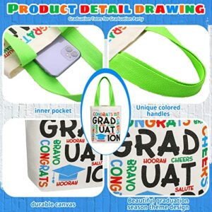 12 Pcs Kindergarten Graduation Totes Novelty Graduation Party Favor Bags Reusable Graduation Canvas Tote Bags for Preschool Kindergarten School Graduate Supplies