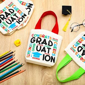 12 Pcs Kindergarten Graduation Totes Novelty Graduation Party Favor Bags Reusable Graduation Canvas Tote Bags for Preschool Kindergarten School Graduate Supplies