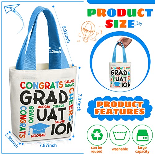 12 Pcs Kindergarten Graduation Totes Novelty Graduation Party Favor Bags Reusable Graduation Canvas Tote Bags for Preschool Kindergarten School Graduate Supplies