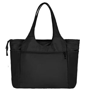 ysong tote bag for women, tote shoulder handbags for women, large tote bag multi-function pockets travel tote bag with zipper large capacity work tote bag
