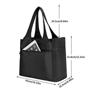YSONG Tote Bag for Women, Tote Shoulder Handbags for women, Large Tote Bag Multi-function Pockets Travel Tote Bag with Zipper Large Capacity Work Tote Bag