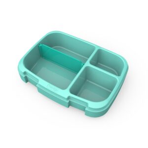 Bentgo Fresh Tray (Aqua) with Transparent Cover - Reusable, BPA-Free, 4-Compartment Meal Prep Container with Built-In Portion Control for Healthy At-Home Meals and On-the-Go Lunches