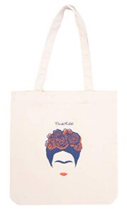 official frida kahlo cotton tote bag - cotton shopping bag - 14x15x4 inches | 37x39x10 cm - canvas bag - cotton bag - gift bag - eco friendly gifts - cute tote bag