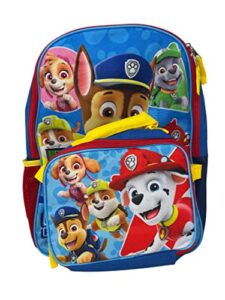 paw patrol 16 inches large backpack with lunch bag set