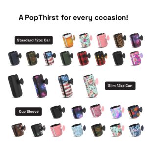 PopSockets PopThirst Can Koozie, Drink Holder, Koozies for Cans - American Flag