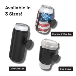PopSockets PopThirst Can Koozie, Drink Holder, Koozies for Cans - American Flag