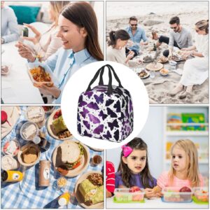 YISDZSW Butterfly Lunch Bag Box for Women Cute, Insulated Lunch Bags Durable Waterproof Thermal Tote Bag with Pocket for Work Picnic Travel Teens