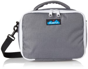 kavu lunch box insulated padded leak proof crossbody meal pack, smoked pearl