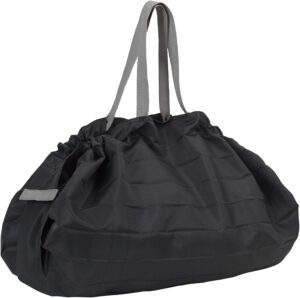 marna s411e shupatto compact bag, m, black, foldable eco bag, instantly foldable, durable