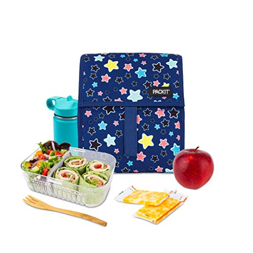 PackIt Freezable Lunch Bag with Zip Closure, Bright Stars