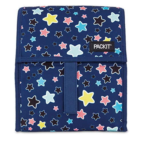 PackIt Freezable Lunch Bag with Zip Closure, Bright Stars