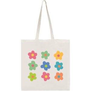 haukea canvas tote bag for women aesthetic cute flower tote bags book tote beach bags reusable grocery bags