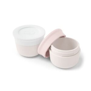 monbento - Lunch Box Sauce Containers MB Temple S Natural - Tiny Leak-Proof Containers - Reusables - For Work Lunch Packing - Suitable for Bento Box MB Original & MB Square - White & Pink