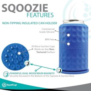 Sqoozie Non-Tipping Insulated Boat Can Holder (Island Blue, Standard)