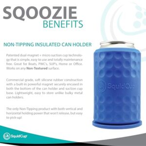 Sqoozie Non-Tipping Insulated Boat Can Holder (Island Blue, Standard)