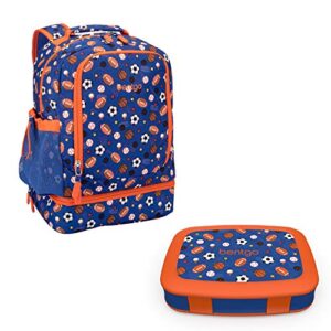 Bentgo 2-in-1 Backpack & Insulated Lunch Bag Set With Kids Prints Lunch Box (Sports)