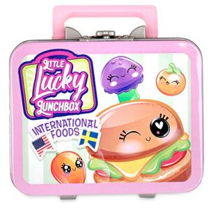basic fun 10510bf2 surprise-10 styles wave 2 little lucky lunch box girls collectible lunchbox, multicolour