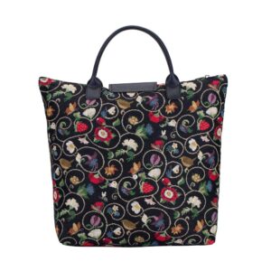 Signare Tapestry Foldable Tote Bag Reusable Shopping Bag Grocery Bag with Jacobean Dream Design (FDAW-JACOB)