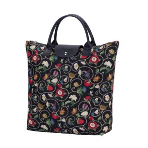 Signare Tapestry Foldable Tote Bag Reusable Shopping Bag Grocery Bag with Jacobean Dream Design (FDAW-JACOB)