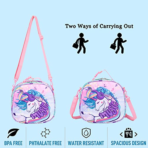 Lunch Box for Boys, Girls, Kids Insulated Lunch Bag, Perfect for Preschool, Kindergarten, Elenemtary, Cute, BPA Free, Food Safe