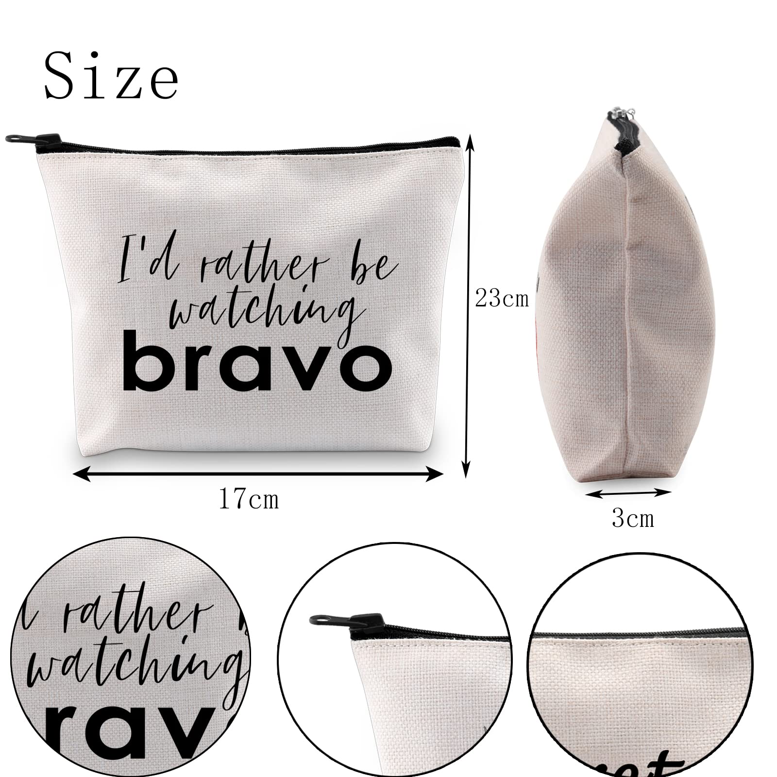 POFULL Bravo TV Show Inspired Gift I'd Rather Be Watching Bravo Travel Bag for Mom Sister (watching bravo bag)