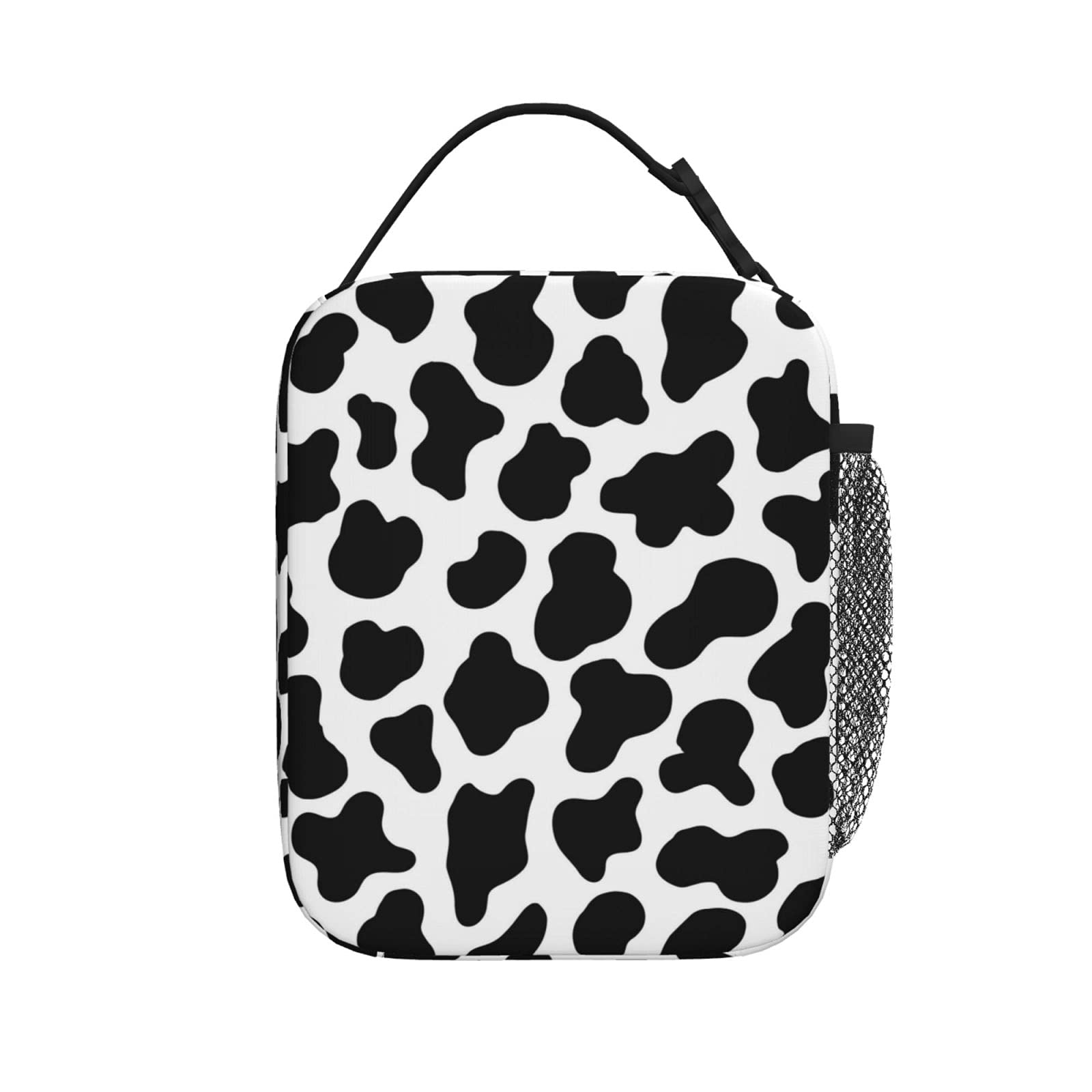 Insulated Lunch Box for Men and Women, Portable and Reusable Lunch Bag for Office Work and Picnic, Cow Print