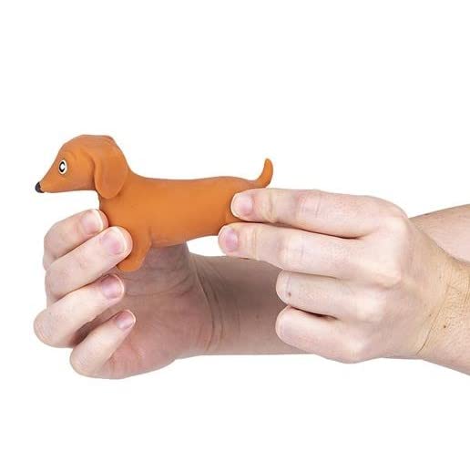 Dachshund Dogs 4 Pack Stretchable Squeezy -Fidget- Anxiety-Stress Reliever, – Party Favor, Accessory, Goody Bags, Prizes, Piñatas, Stocking Stuffers, Carnivals