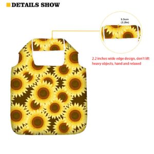 Belidome Adorable Dog Bichon Frise Flower Large Reusable Grocery Bags Collapsible for Shopping Picnic Tote, Washable Foldable