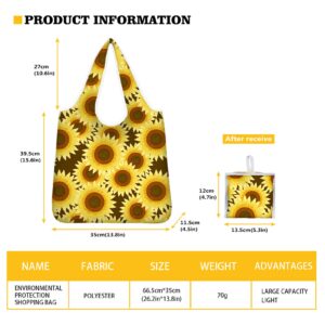 Belidome Adorable Dog Bichon Frise Flower Large Reusable Grocery Bags Collapsible for Shopping Picnic Tote, Washable Foldable