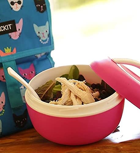 kinsho Bento Salad Container, Lunch Bowl for Salads | Bento Lunch-Box Containers with Lid for Adults | Meal Prep Kit for Lunches To Go | Leakproof Dressing Cup | BPA-Free Grey